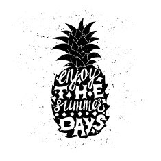 Motivational travel poster with pineapple N4