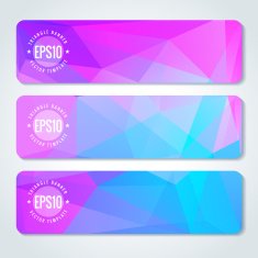 Abstract vector header banners N46