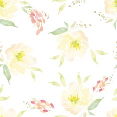 Watercolor flower pattern N76