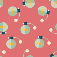 Perfume flat icon eps10 seamless pattern background N4