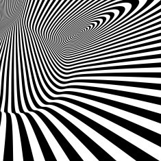 Pattern with optical illusion Black and white background