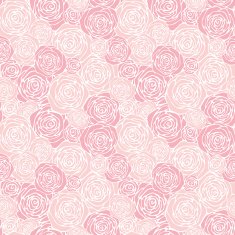 Seamless pattern with outline roses N4