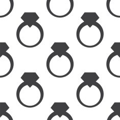 jewelery ring vector seamless pattern