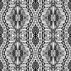 Vector Seamless Monochrome Abstract Pattern N13