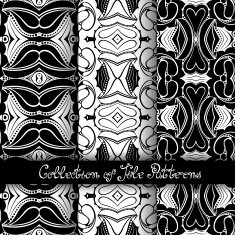Set of 3 Seamless Vintage Patterns (Vector) N17
