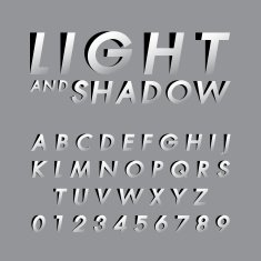 alphabetic fonts and numbers N7