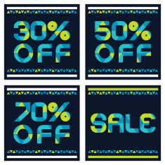 Sale banner with 30 50 70 percent discount Vector background N3