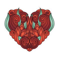 Vector Deco Abstract Heart N2