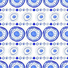 Seamless abstract watercolor pattern hand drawn geometric background