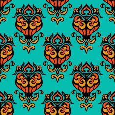 Seamless damask vector design