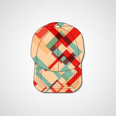 Abstract illustration on peaked cap N40