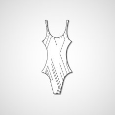 female swimsuit isolated N45
