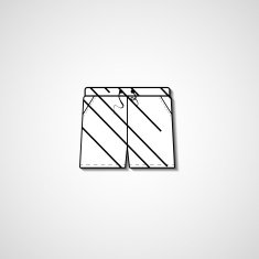 Abstract illustration on shorts N46