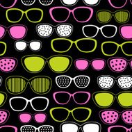 Glasses and sunglasses seamless pattern Vector texture