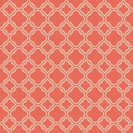 coral pink quatrefoil pattern