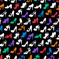 Seamless shoes pattern