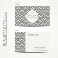 Business card template for design Pattern with chevron Calling card