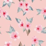 Watercolor flower pattern N77