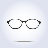Glasses icon on gray background