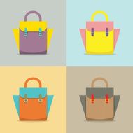 Set of Colorful Women Bag