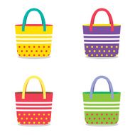 Set of Colorful Handbags