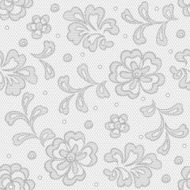 Seamless lace pattern flower vintage vector background