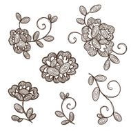 Old lace ornamental flowers