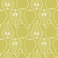 Pattern with ripe pears N5