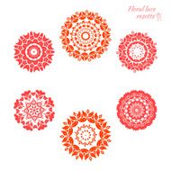 Set of laced snowflakes
