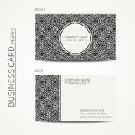 Vintage creative simple monochrome business card template for your design N3