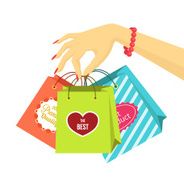 Shopping vector flat illustration