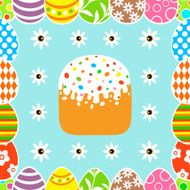 Seamless Easter background with cake