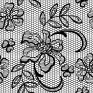 Old lace background ornamental flowers Vector texture