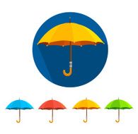 Vector colorful umbrellas set Flat Design N2