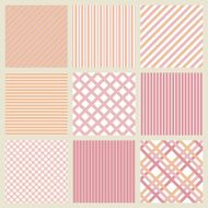 Pink seamless geometric striped patterns