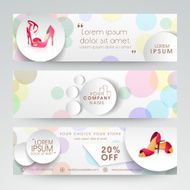 Woman sandal sale web header or banner N3