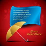 Vector - yellow umbrella isolated