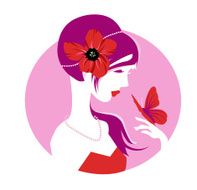 Beatiful woman with a butterfly