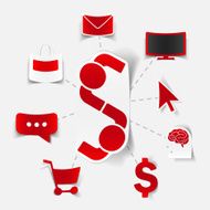 concept for online shopping handshake