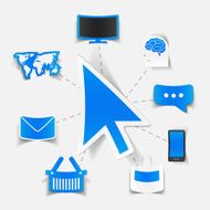 concept for online shopping arrow