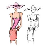 Fashion Woman Vector Illustration Series N85