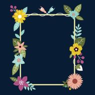 Frame with flowers Can be used as creating card