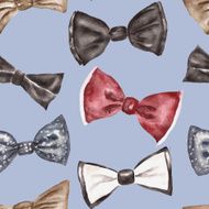 Seamless pattern with bow tie N2