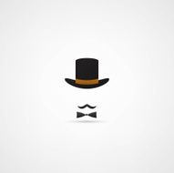Bowler hat and moustache N3