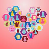 icons set of fashion Men&#039;s and Women Clothes-Illustration