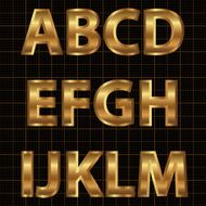 Gold letters illustration