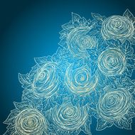 Vector floral decorative background N9