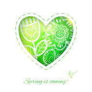 Spring Heart card with Flower