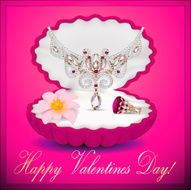 of a postcard on Valentines day