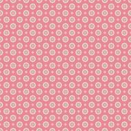 Floral vector seamless pattern with dots (tiling)